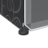 Storage Cube Organiser with 9 Cubes and Doors Black PP 4019577