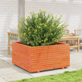 Garden Planter Wax Brown 90x90x49.5 cm Solid Wood Pine 3282536