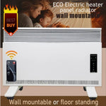 ZNTS NEW 1200W White Glass Free Standing/Wall Mounted Electric Panel Convector Heater 11096439