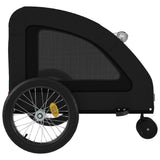 Pet Bike Trailer Black Oxford Fabric and Iron 93989
