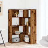 Corner Bookcase 4-Tier Old Wood 85x85x140 cm Engineered Wood 3307817