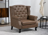 Wingback Accent Chair Tufted Chesterfield-style Armchair with Nail Head Trim for Living Room Bedroom T3398P423874