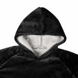 Blanket Hoodie Black M Fleece and Flannel 42017201