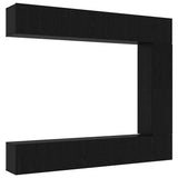 TV Cabinet Set Wall-mounted 5 pcs Black Oak Engineered Wood 3332529