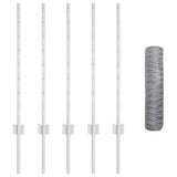 Welded Wire Fence 10 x 0.8 m Hot-Dip Galvanised Steel 3336960