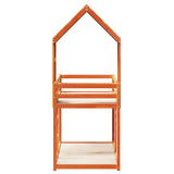 Bunk Bed without Mattress Wax Brown 90x200 cm Solid Wood Pine 3281999