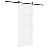 Sliding Door ORKDAL White 83 x 202 cm Solid Pine Wood 3445605