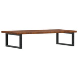 Basin Shelf Wall Mounted Steel and Solid Wood Oak 3302405