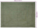 Area Rugs Square Olive Green 300 x 300 cm Jute 42010465