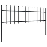 Garden Fence Woerden with Spear Top Steel 181x60 cm Black 144923