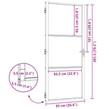 Glass Door Fretwork Black 93 x 3.5 x 201.5 cm Aluminium 42012451