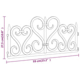Lawn Edgings 17 pcs White 10 m PP 318300
