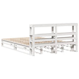 Bed Frame without Mattress White 160x200 cm Solid Wood Pine 3306502