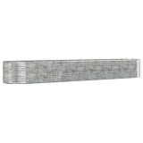 Garden Raised Bed Silver 554x100x68 cm Powder-coated Steel 319087
