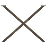 Dining Table Legs X-Shaped 2 pcs Natural Steel 90x cm Steel 4012927