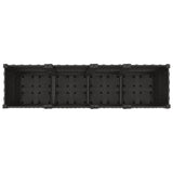Garden Planter with Wheels Black 160 x 40 x 44 cm PP 3423134