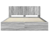 Bed Frame with Storage and Headboard Grey Sonoma 120 x 190 cm 3413882