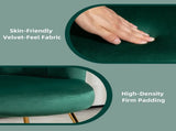Velvet-Feel Lotus Petal Accent Chair - Green T3398P329865