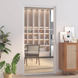 Interior Door 102.5x201.5 cm White ESG Glass and Aluminium 350571