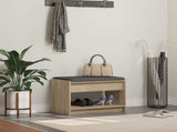 Hall Bench with Cushion with Shelf Sonoma Oak 63 x 38 x 45 cm 891570