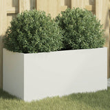 Planter White 62x30x29 cm Steel 841590