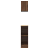 ZNTS Garage Cabinets 2 pcs Brown Oak Engineered Wood 3328266