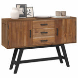 TV Stand with Drawer Natural 110 x 30 x 75 cm Solid Teak Wood 42017954