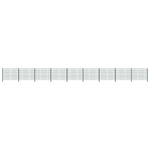 Fence Panel with Posts Iron 1557.5x120 cm Green 278669