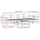 6 Piece Garden Lounge Set Impregnated Wood Pine 3186472