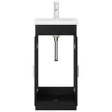 Bathroom Vanity with Sink Black Oak 42 x 40 x 84.5 cm 890673