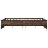 Bed Frame without Mattress Brown Oak 140x190 cm 3279901