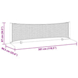 Tennis Net Folding Black and Red 301 x 90.5 x 87 cm Polyester 42012860