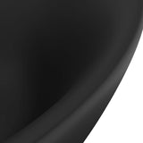 146942 Luxury Basin Overflow Oval Matt Black 58,5x39 cm Ceramic