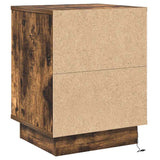 Bedside Cabinet with Drawer 2 pcs Smoked Oak 39 x 34.5 x 50 cm 869619