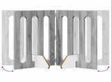 Folding Pet Fence 2 pcs Grey Sonoma 100.5 x 38 x 70 cm 8005965