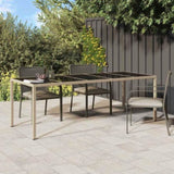 Garden Table Beige 250 x 100 x 75 cm Poly Rattan 362557