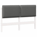 Upholstered Headboard White and Light Grey 135 cm 880022