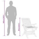 Folding Garden Chair Set of 6 Teak Solid teak wood Medium 3155056