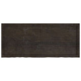 Bathroom Countertop Dark Brown 140x60x cm Treated Solid Wood 3156247