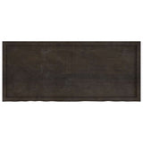 Bathroom Countertop Dark Brown 140x60x cm Treated Solid Wood 3156247