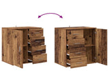 Sideboard with Drawer Old Wood 59 x 39 x 80 cm Engineered Wood 883064