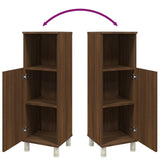 Bathroom Cabinet Brown Oak 30x30x95 cm Engineered Wood 815608
