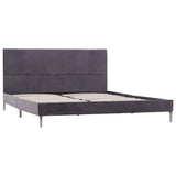 Bed Frame without Mattress Grey Fabric 135x190 cm Double 281128