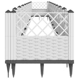 Garden Planter with Pegs White 363.5x43.5x43.5 cm PP 368030