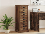 Chest of Drawers Natural 35 x 30 x 110 cm Solid Teak Wood 42017961