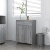 Bathroom Cabinet Grey Sonoma 60x33x80 cm Engineered Wood 815664
