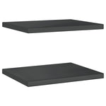 ZNTS Wall Shelves 2 pcs 50x40x3 cm Black Stainless Steel 30293