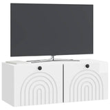 Wall-Mounted TV Cabinet High Gloss White 78.5 x 31 x 30 cm 898209