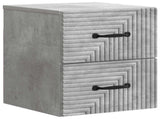 Wall-Mounted Bedside Cabinet with Drawer 2 pcs Concrete Grey 898642