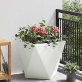 Planter White 50 x 50 x 50 cm Steel 883838